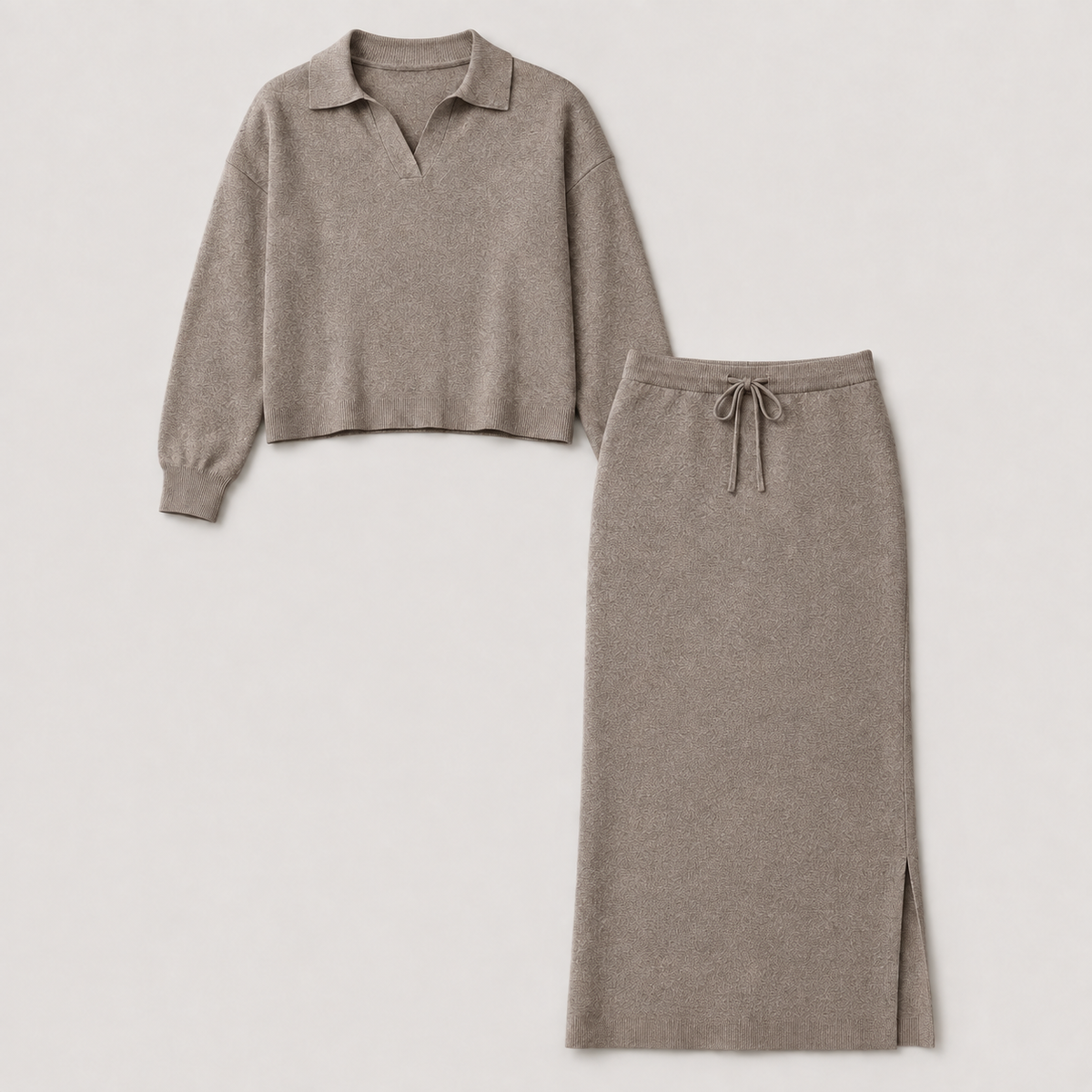 "Amelie" Knite Set - Pullover & Maxirock