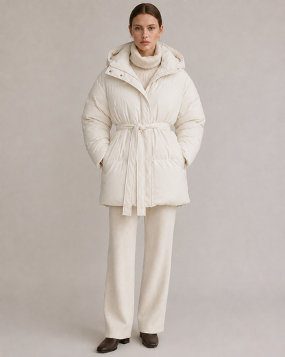 "Evelina" Belted Puffer Jacket