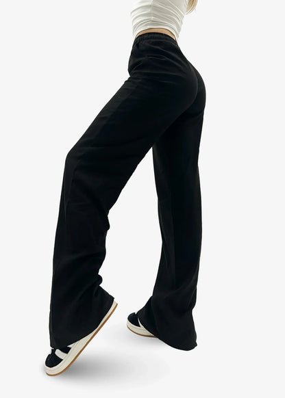 "Jennifer" Leinenhose Schwarz