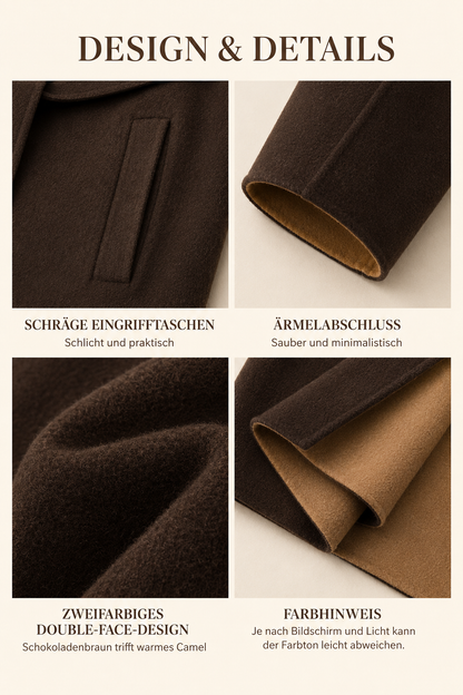 "Amalia" Contrast Hooded Coat