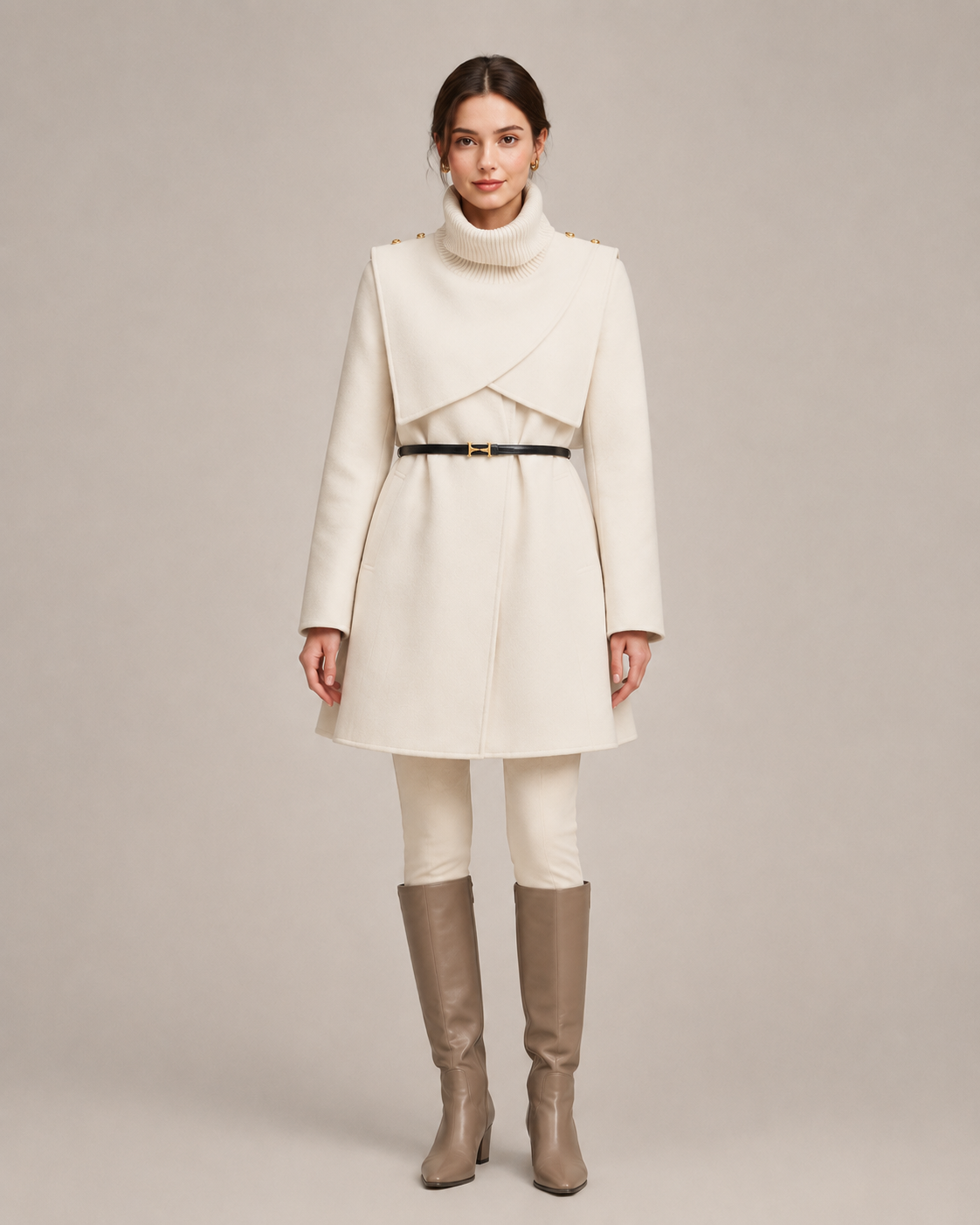 "Isabella" Layered Cape Coat