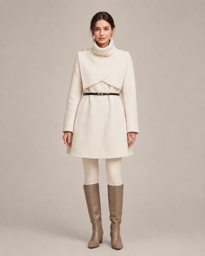 "Isabella" Layered Cape Coat