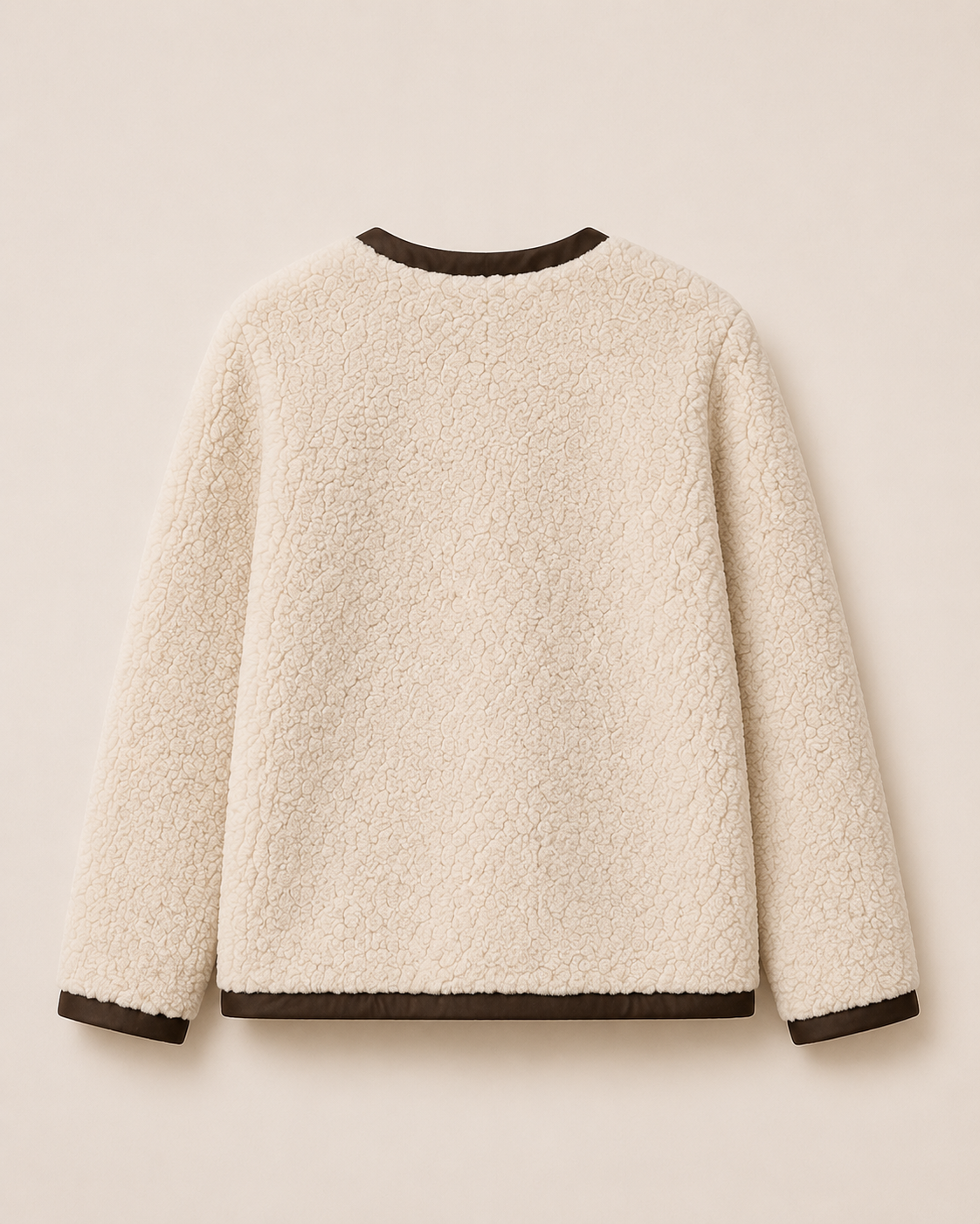 "Noemie" Contrast Teddy Jacket