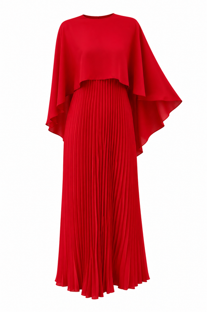 "Elara" Plissee Maxikleid