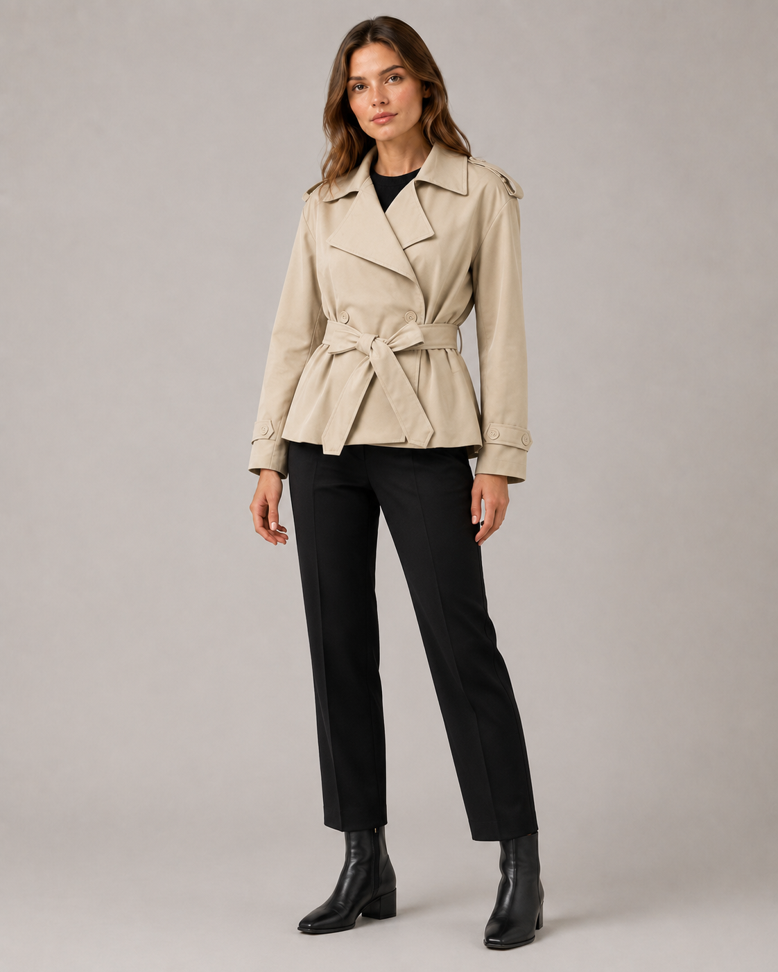 "Camille" Short Trench Jacket