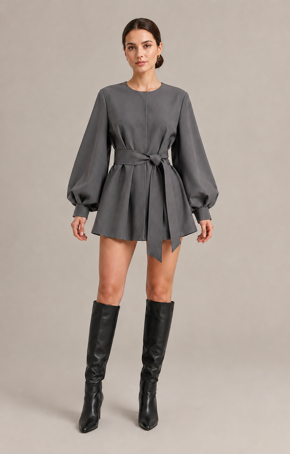 "Mirella" Belted Blazer Dress