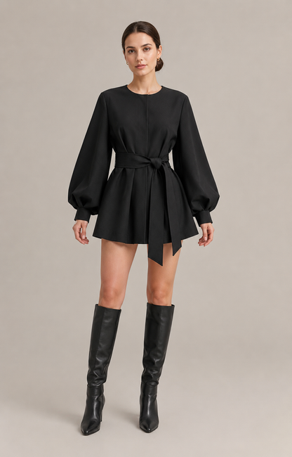 "Mirella" Belted Blazer Dress