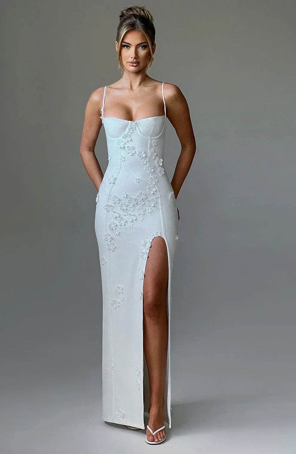 "Mariana" Maxikleid mit Blumen