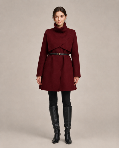 "Isabella" Layered Cape Coat