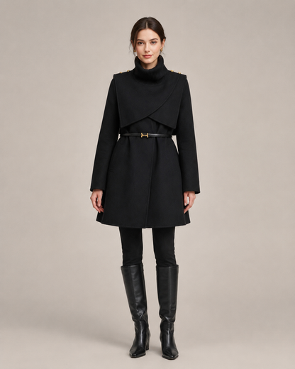 "Isabella" Layered Cape Coat
